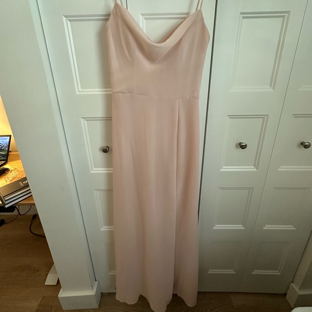 Hayley Paige Occasions Bridesmaid Dress in Blush (Size 6)